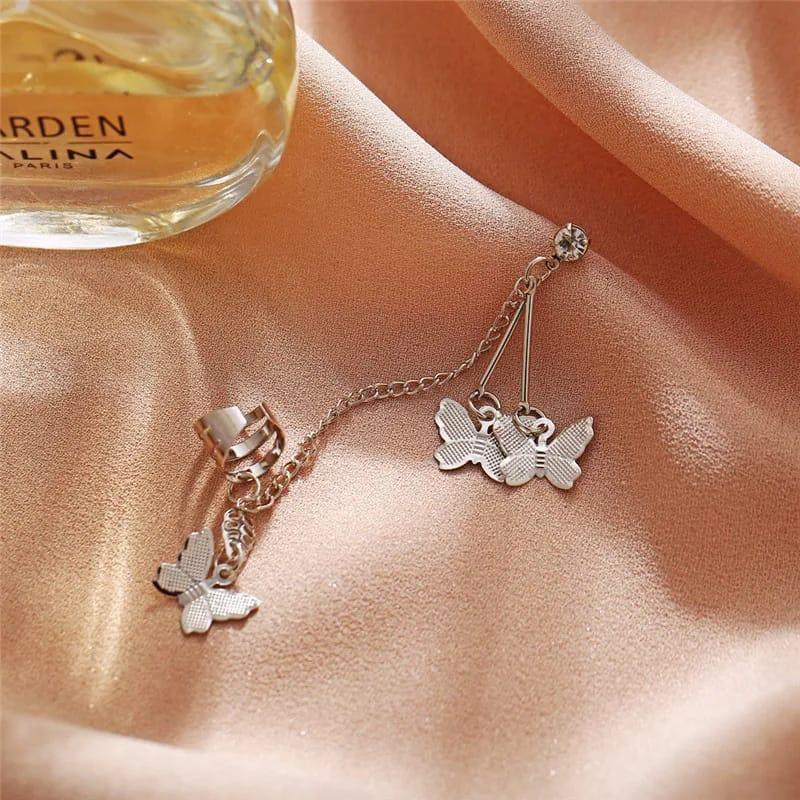 Butterfly Hanging Ear Cuffs