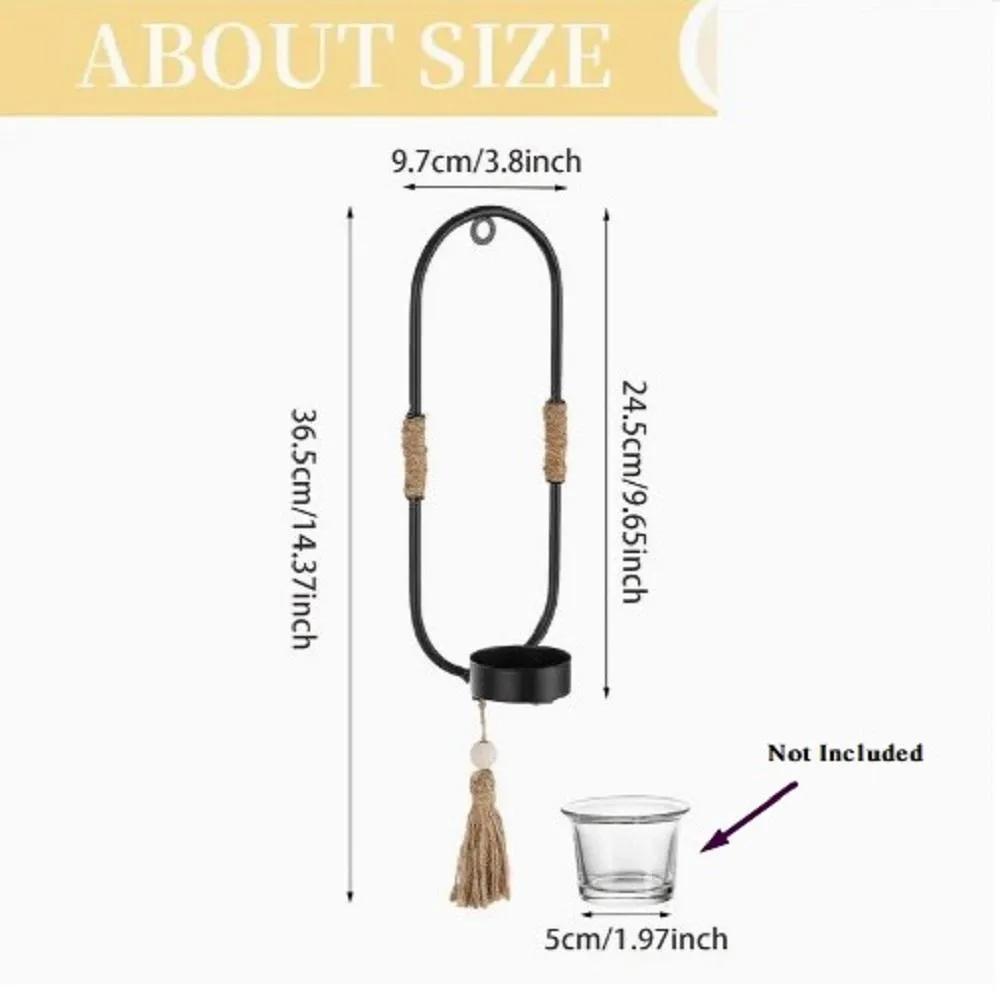 Oval Wall SconceCandle Holder - 2Pcs